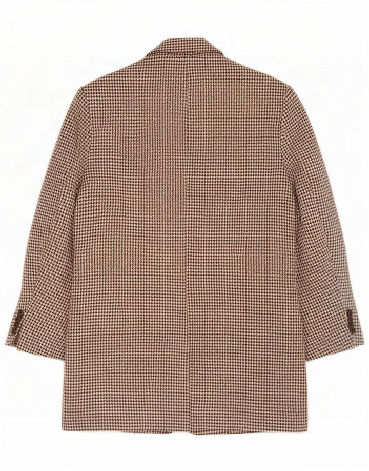 Zara ženska prevelika jakna sa 2 gumba, UK 6 XS, smeđa houndstooth