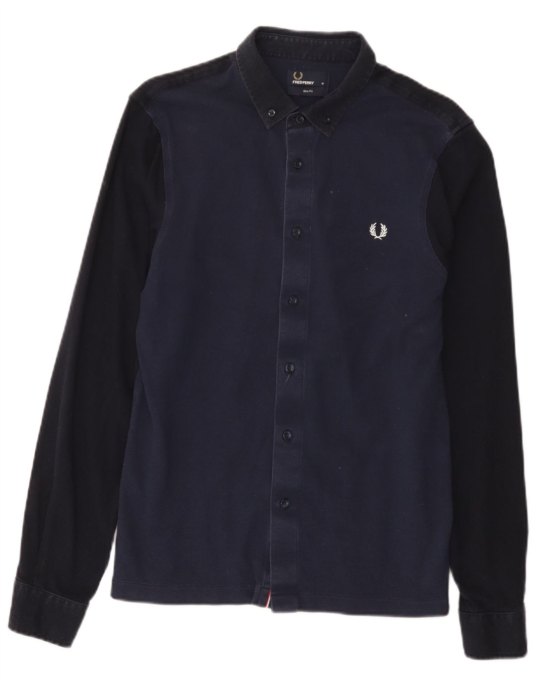 Fred Perry muška uska košulja Srednje tamnoplavi pamuk