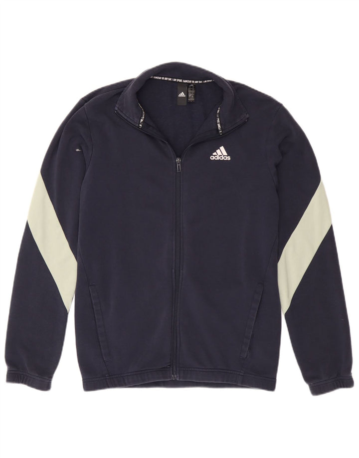 Adidas muška gornja jakna od trenirke Mala tamnoplava pamučna boja