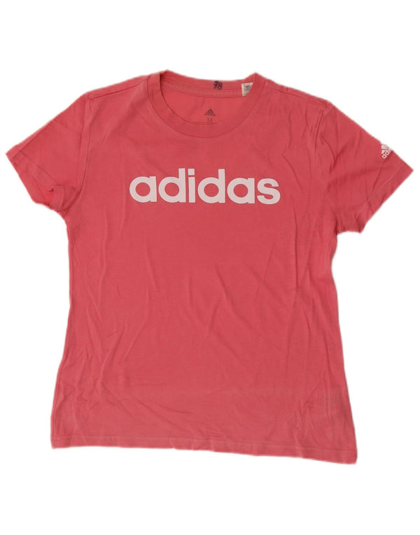 Adidas ženska majica kratkih rukava s grafičkim motivima UK 12/14 srednje ružičasti pamuk