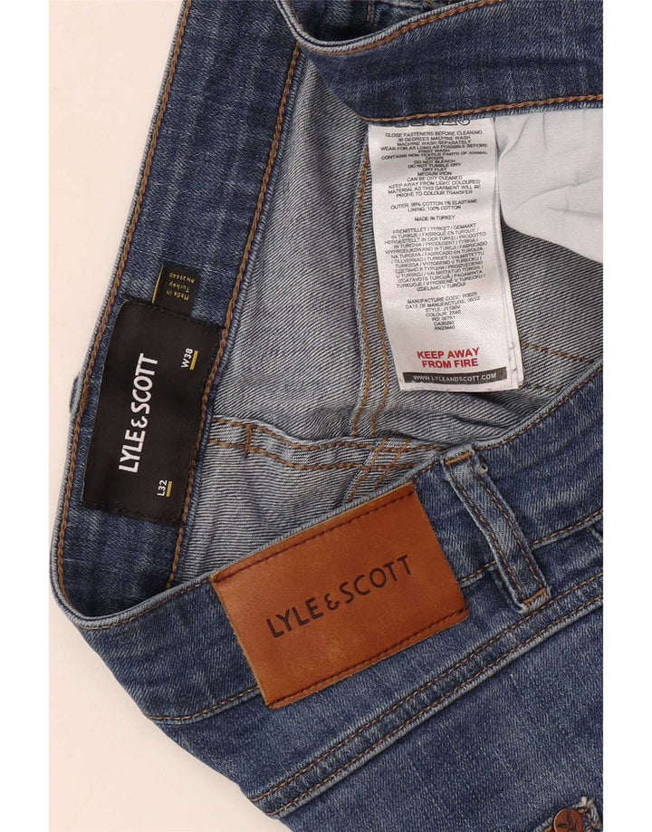 Lyle & Scott muške ravne traperice W38 L32 plavi pamuk