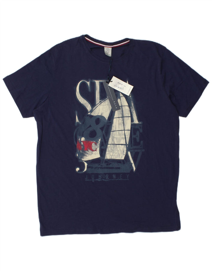 MASH Muška majica kratkih rukava s grafičkim motivima 2XL tamnoplavi pamuk