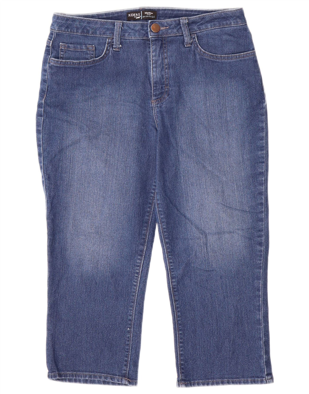 Lee ženske kapri traperice srednjeg rasta US 10 Large W32 L21 plavi pamuk