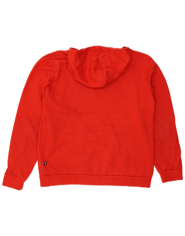 PUMA muška majica s kapuljačom s kapuljačom, srednji crveni pamuk