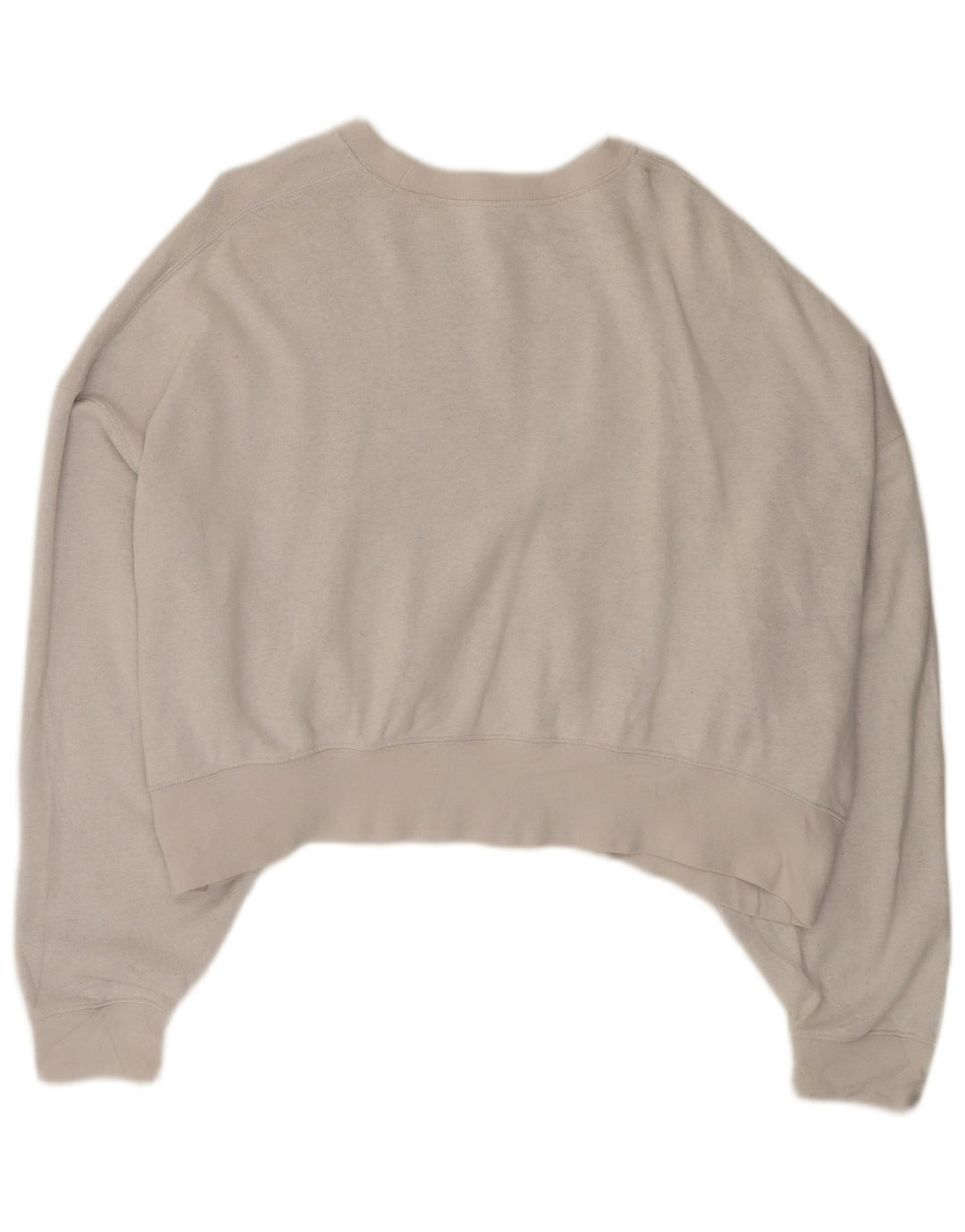 NIKE Ženska skraćena prekomjerna majica s kratkim rukavima UK 14 srednje sivi pamuk