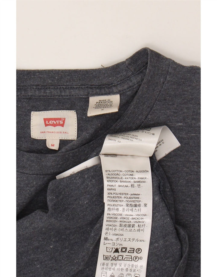 LEVI'S Mens T-Shirt Top Medium Navy Blue Cotton