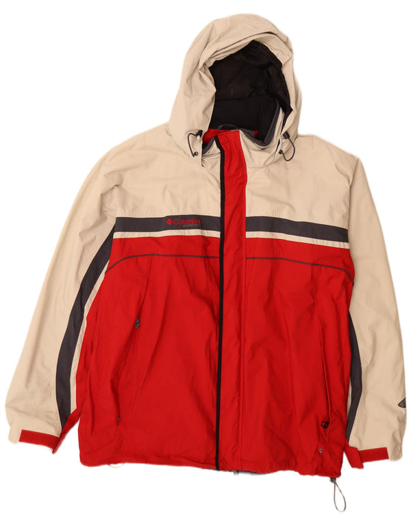 Columbia Interchange kišna jakna s kapuljačom UK 44 2XL Red Colourblock