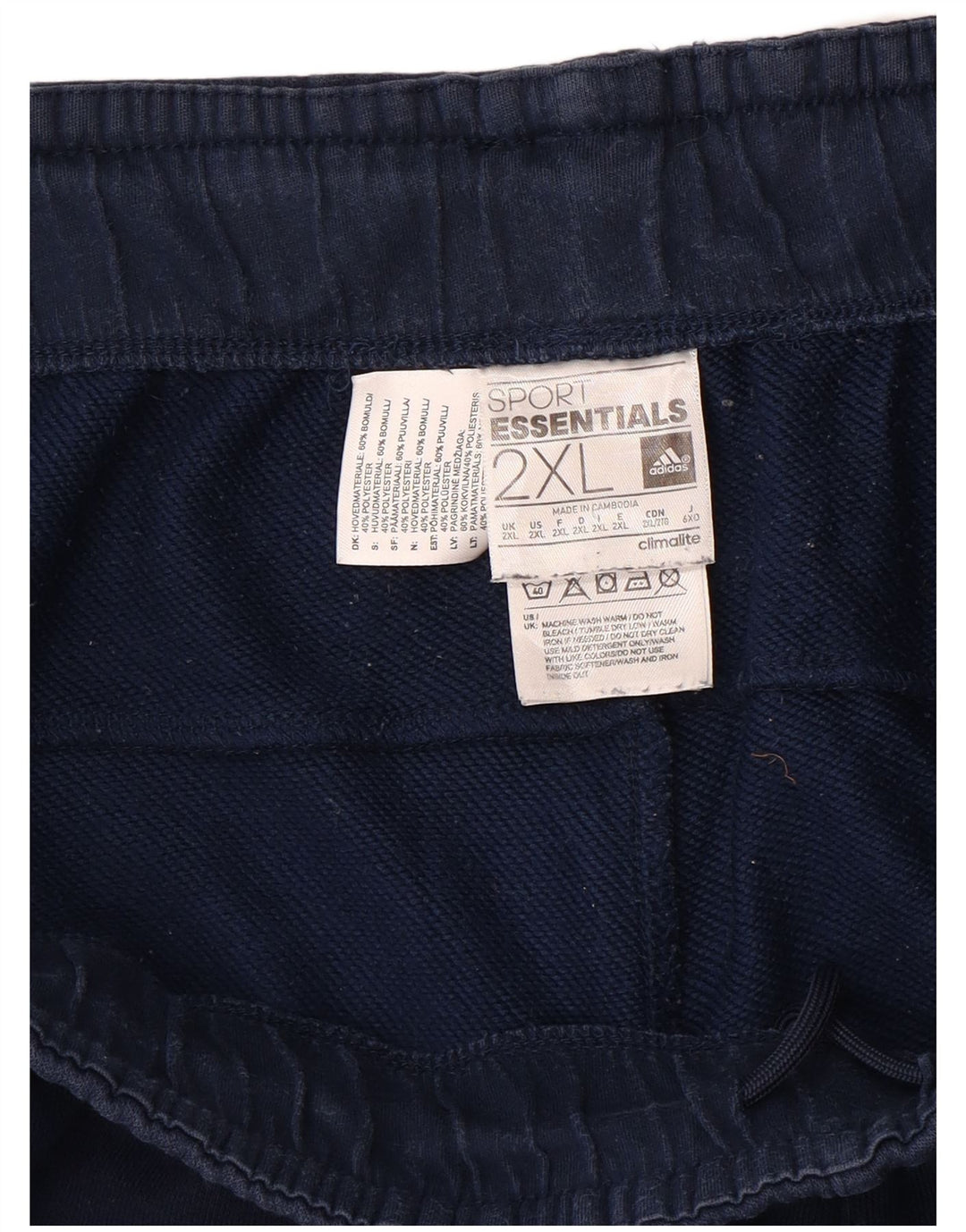 ADIDAS Muške trenirke Climalite Graphic Hlače Joggers 2XL tamnoplave