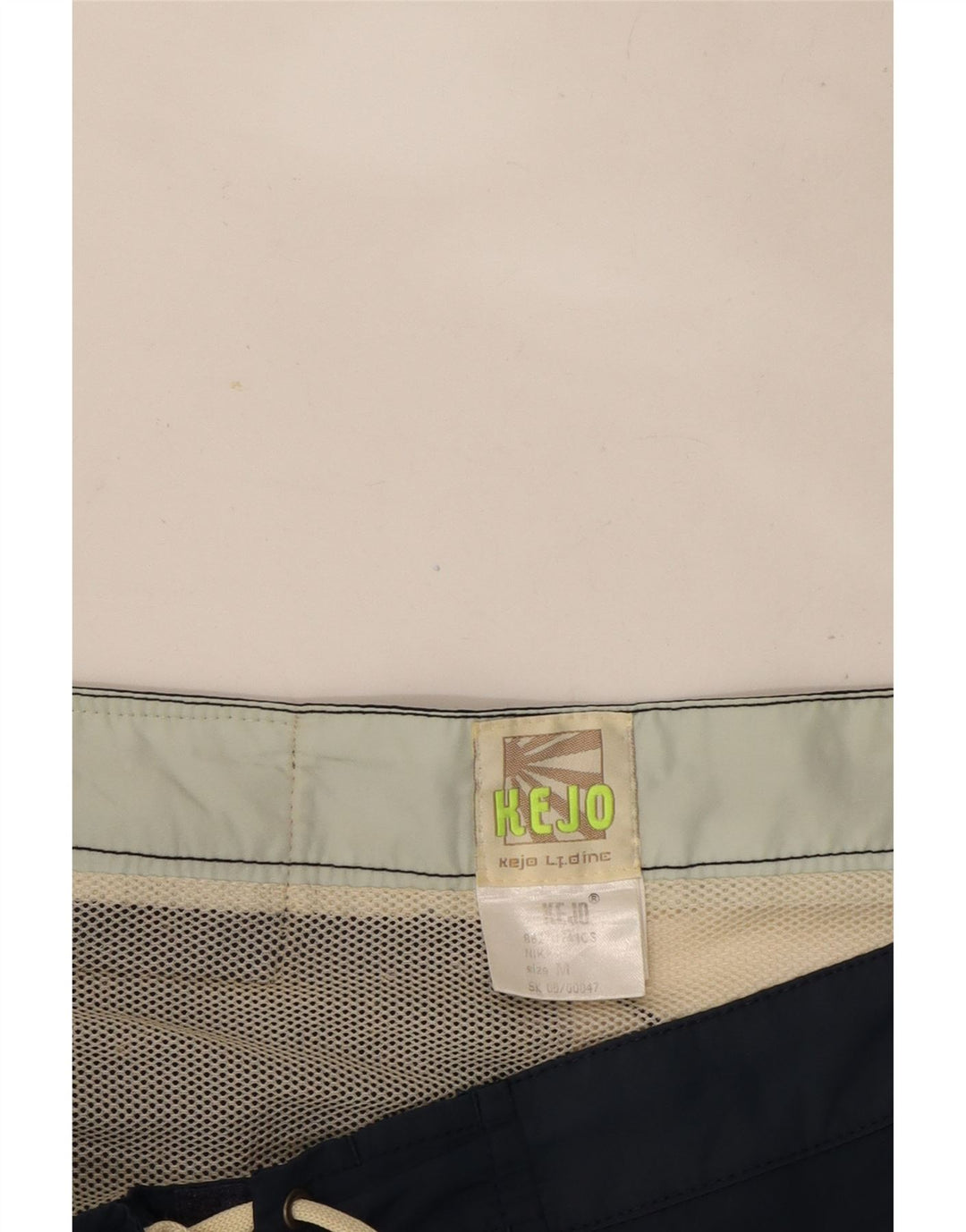 Kejo muške kratke hlače za kupanje s grafičkim motivima srednje tamnoplave boje, najlon
