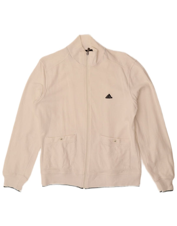 ADIDAS muška gornja jakna trenirke UK 40/42 Srednje bijeli pamuk