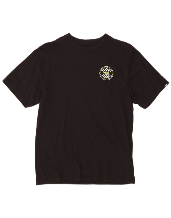 Vans Boys Classic Fit Graphic T-Shirt Top 14-15 Years XL Black Cotton
