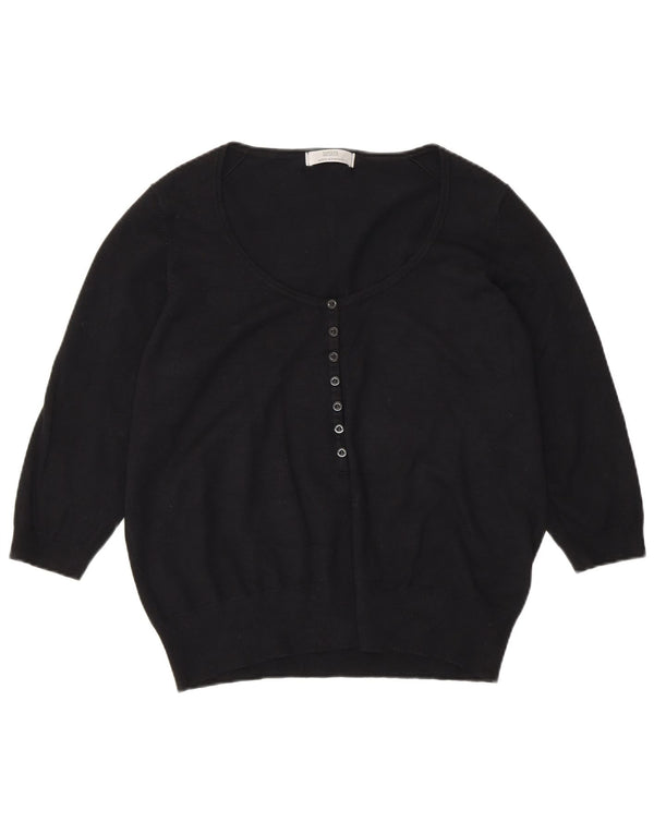 Marks & Spencer ženski balero džemper 3/4 rukava UK 20 2XL crna viskoza