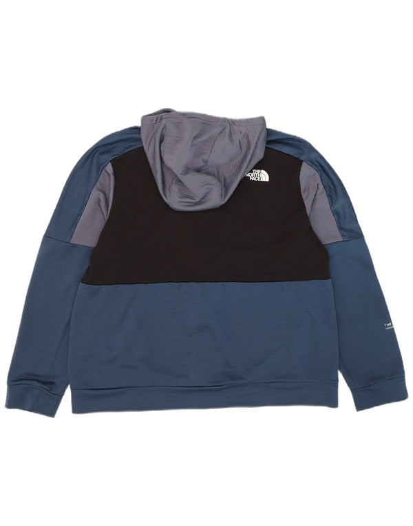 The North Face muški pulover s kapuljačom s patentnim zatvaračem XL plavi poliester u blokovima boja