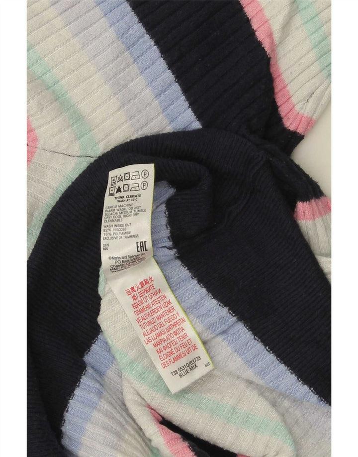 Marks & Spencer ženska majica kratkih rukava UK 16 velikih višebojnih pruga