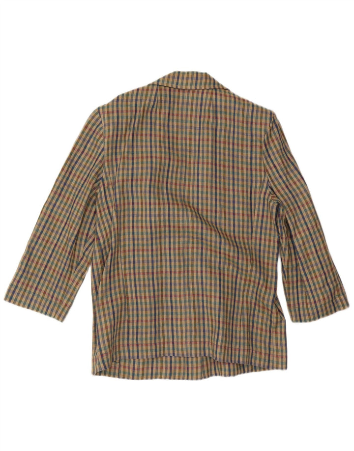 Vintage ženski sako sa 2 gumba UK 18 XL višebojni gingham