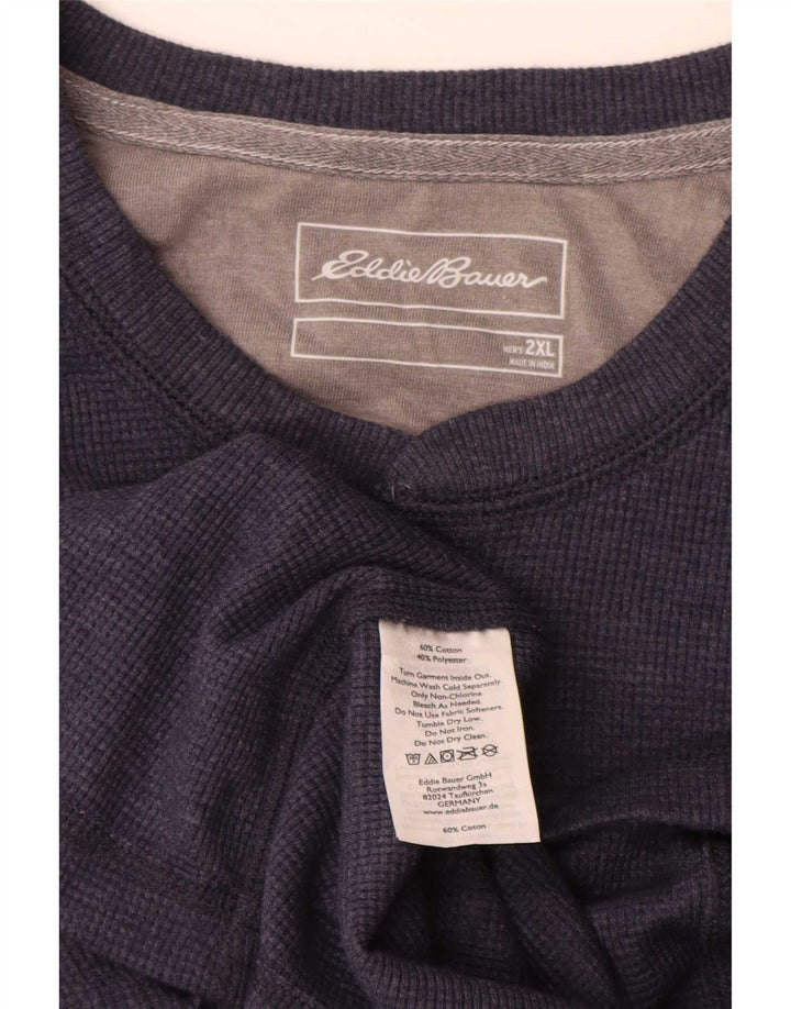 Eddie Bauer muška majica dugih rukava 2XL tamnoplavi pamuk