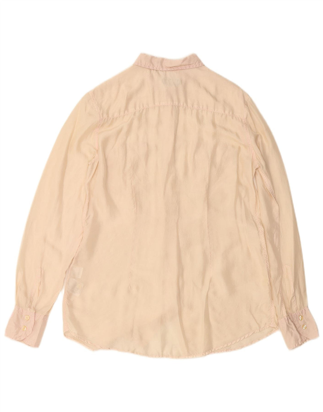 FRED PERRY Ženska košulja bluza UK 14 Velika bež svila