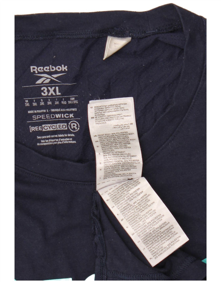 Reebok muška grafička majica kratkih rukava 3XL tamnoplavi poliester