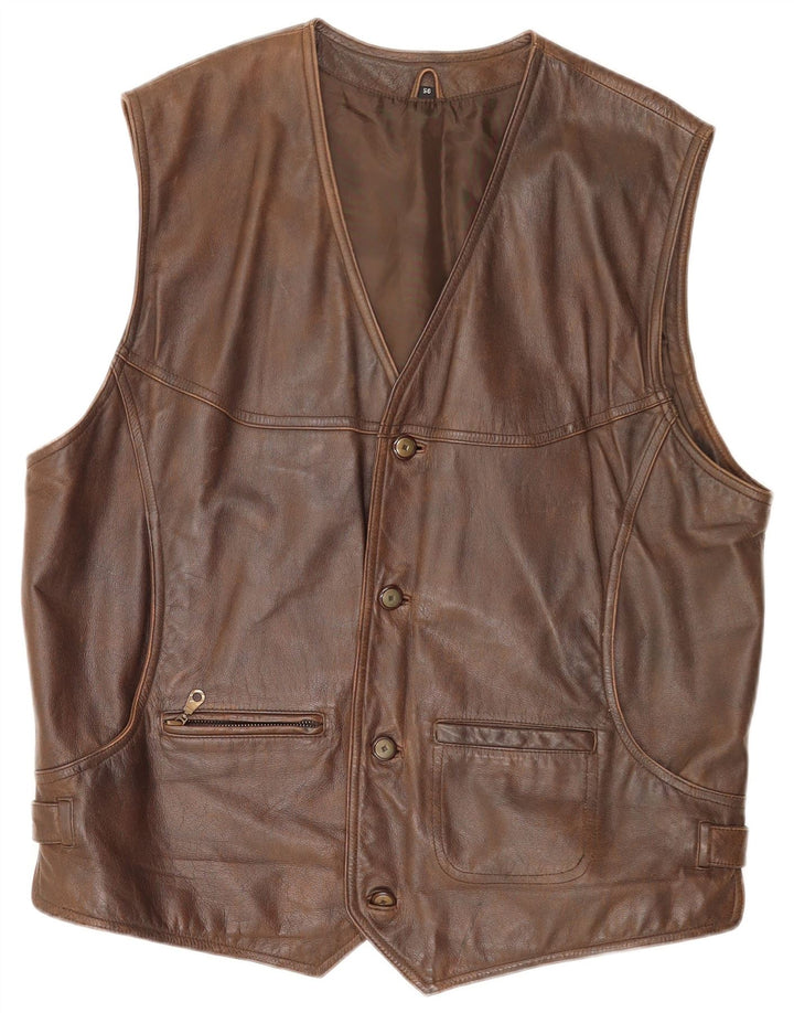 Vintage muška kožna jakna IT 56 3XL smeđa