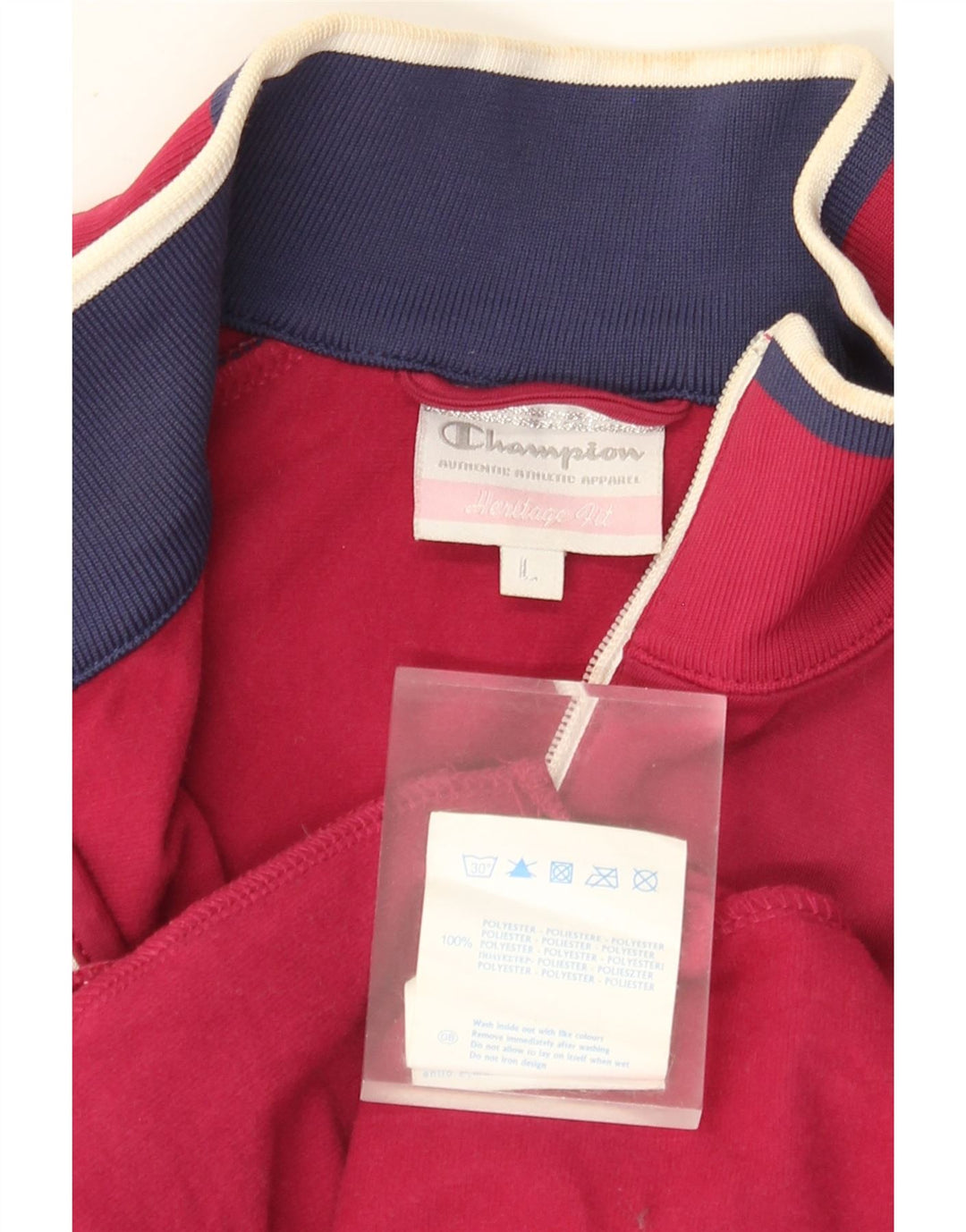 CHAMPION Ženska Heritage Fit trenirka jakna UK 14 velika crvena