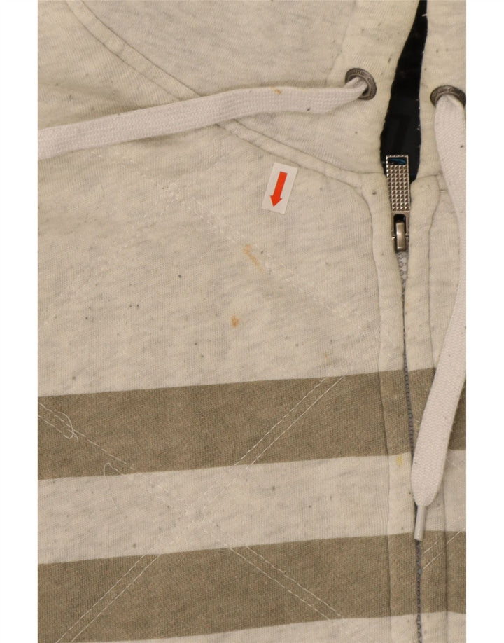 Rip Curl muški pulover s kapuljačom na patentni zatvarač, srednje sivi pamuk na pruge