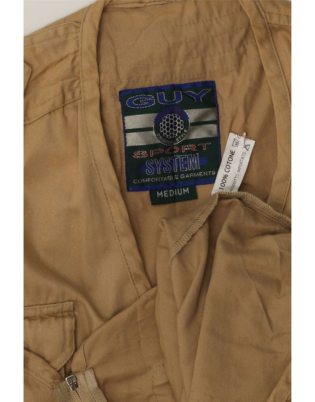 Vintage muška uslužna jakna UK 38 srednje bež pamuk