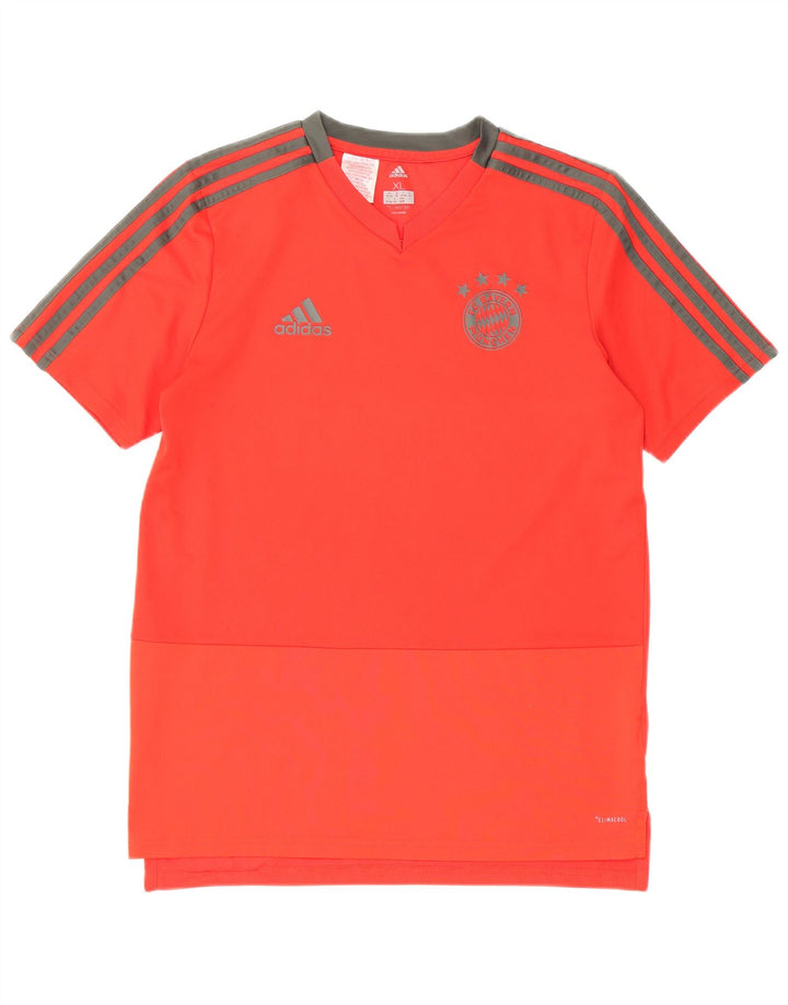 ADIDAS Boys Climacool T-Shirt Top 15-16 Years XL Red Poliester