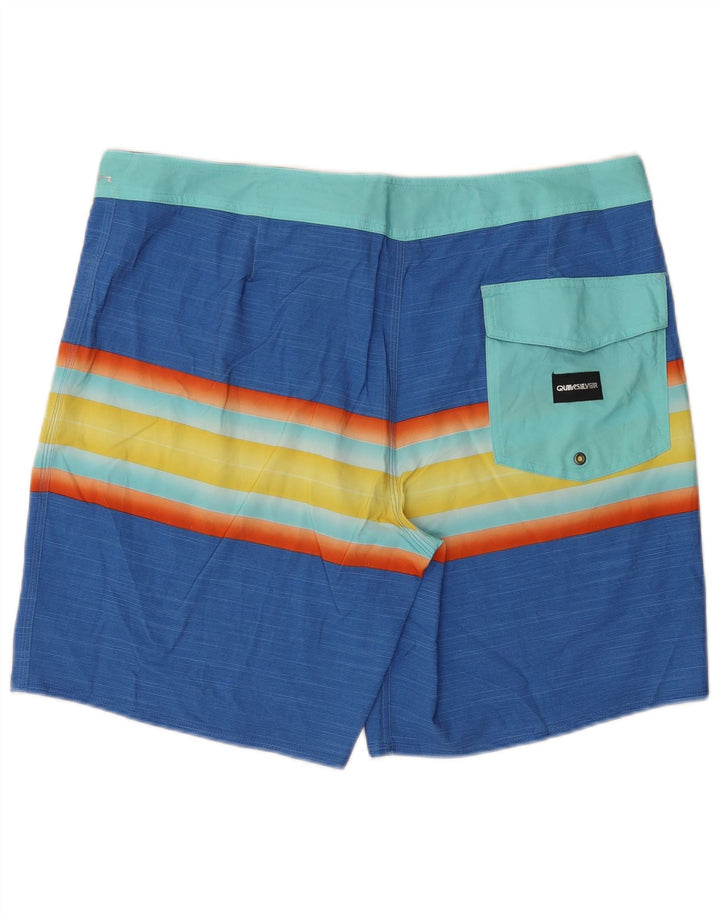 Quiksilver muške kratke hlače za kupanje XL plavi prugasti poliester
