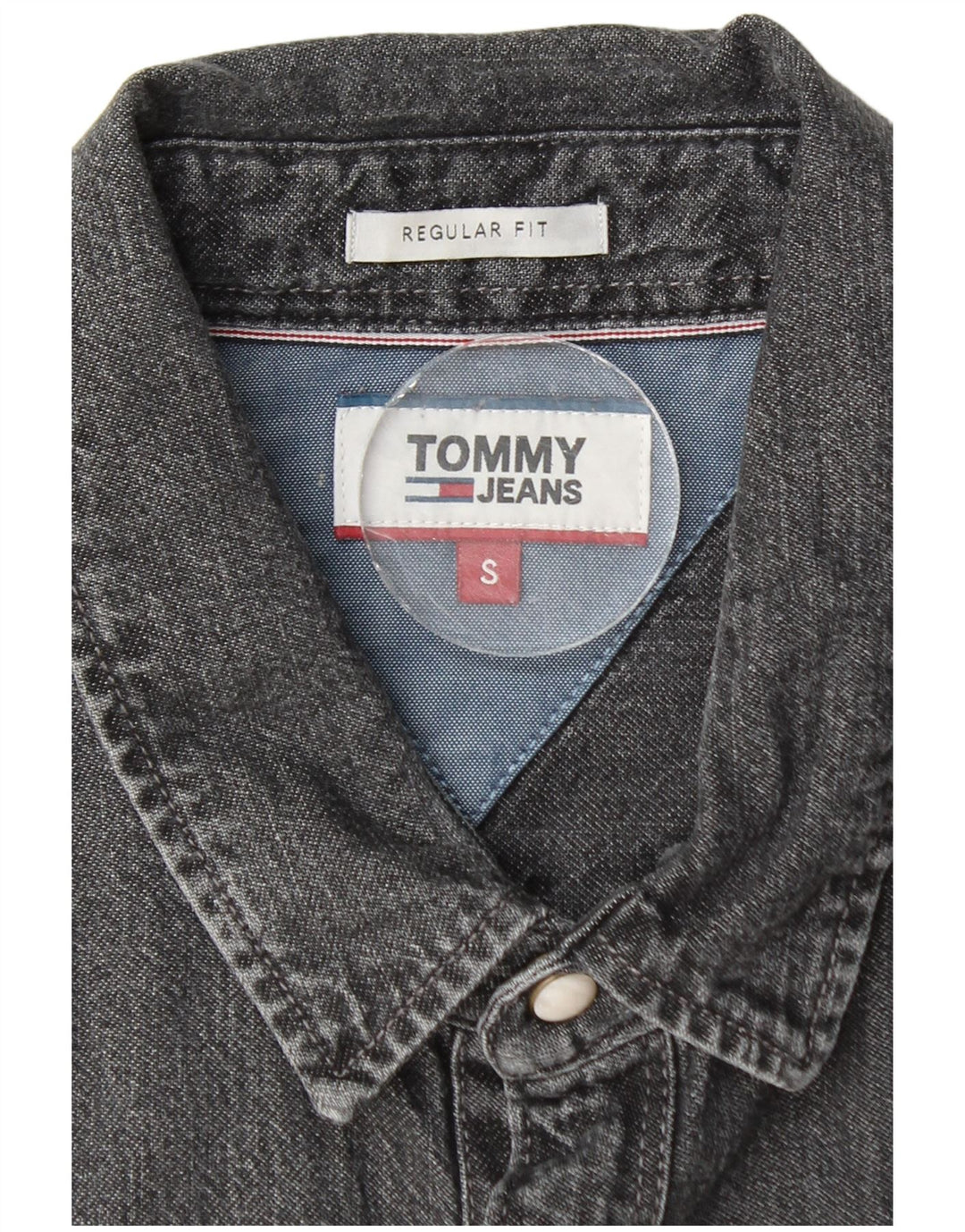 Tommy Hilfiger muška traper košulja standardnog kroja Mala siva pamučna