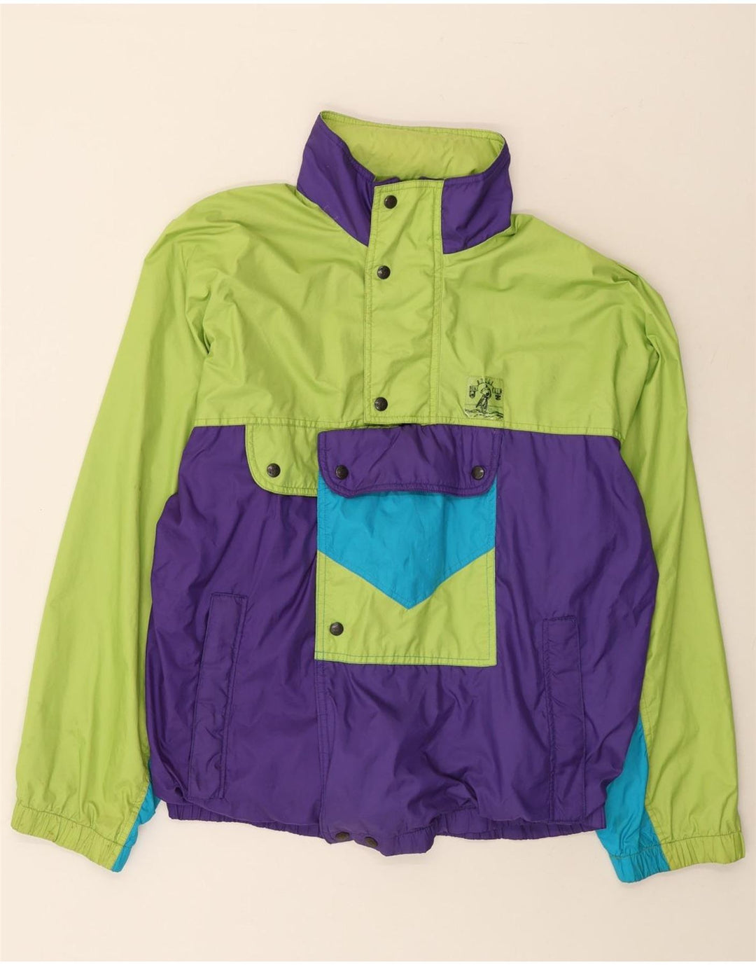 Brugi muški pulover kišna jakna UK 40 Large Purple Colourblock poliamid