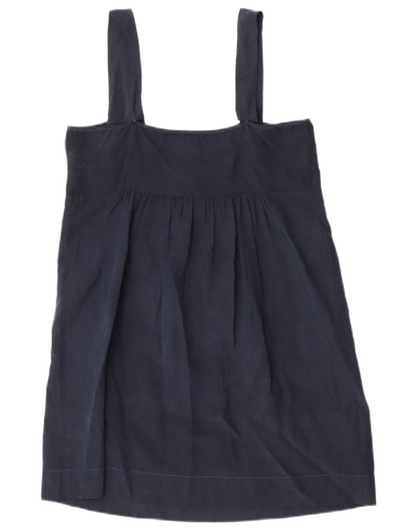 Ralph Lauren Ženski gornji dio bluze bez rukava UK 12 srednje tamnoplava svila