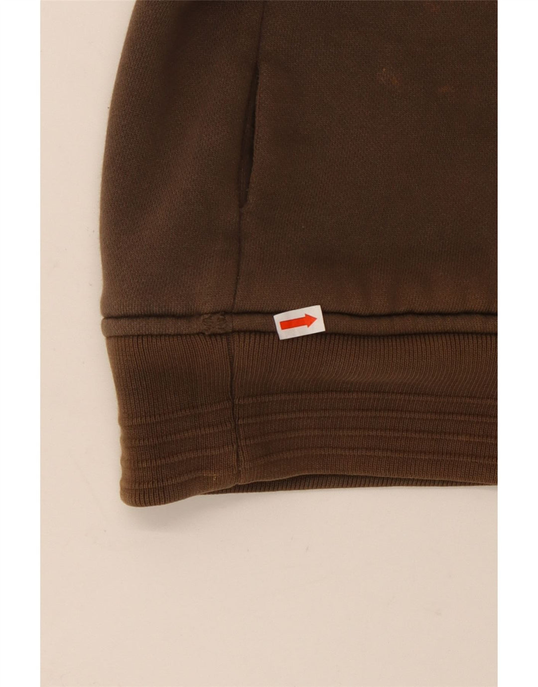 Veliki smeđi pamuk pulover s kapuljačom s patentnim zatvaračem ANIMAL