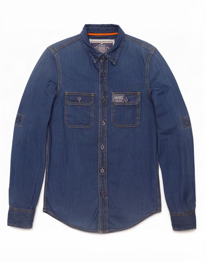 Superdry muška traper majica Mala plava pamučna