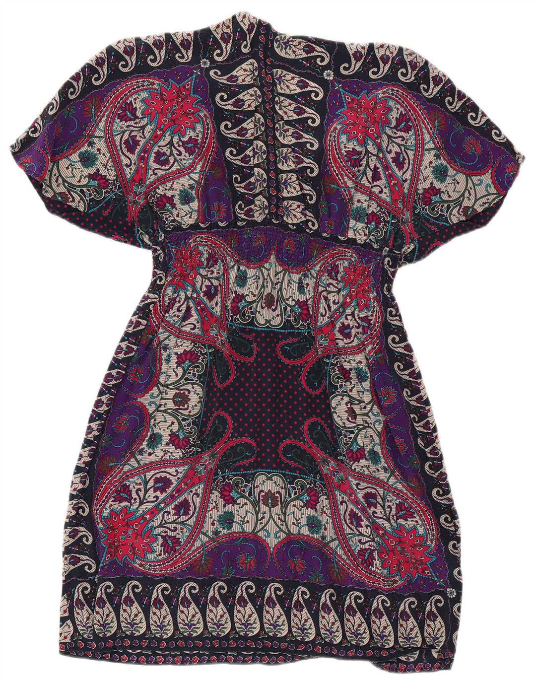 Ženska kaftan haljina Warehouse UK 12 Srednje raznobojna svila s paisley motivima