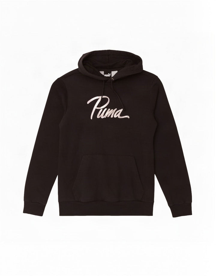 Puma muška majica s kapuljačom s kapuljačom srednje crne boje