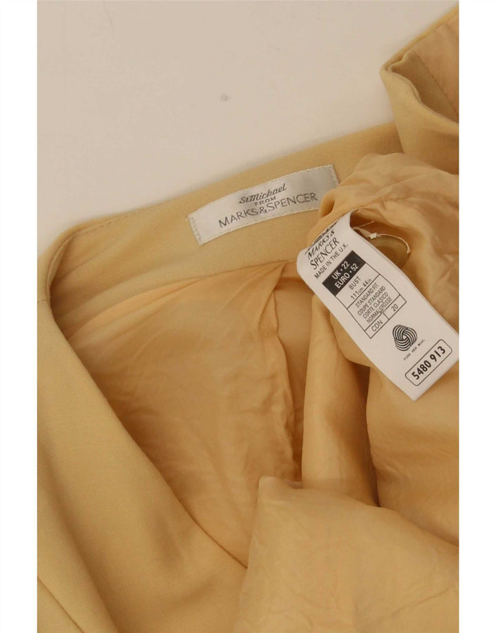 Marks & Spencer ženski sako sa 3 gumba UK 22 3XL bež viskoza
