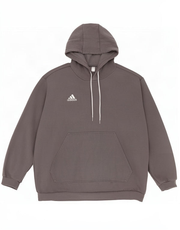 Adidas muška majica s kapuljačom 2XL sivi pamuk