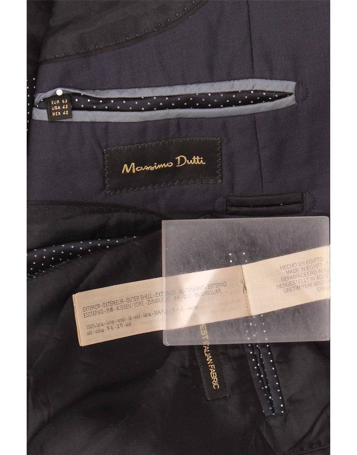 Massimo Dutti muška jakna s 2 gumba EU 52 velika tamnoplava vuna