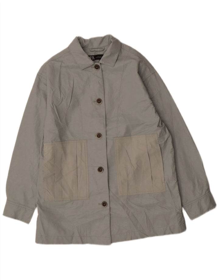 Zara ženska prevelika jakna od umjetne kože UK 10 Mala zelena poliuretana