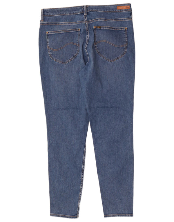 Lee Womens Scarlett High Skinny Jeans W34 L31 Blue Cotton