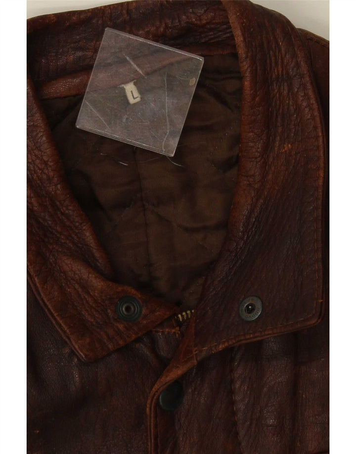 Vintage muška kožna jakna UK 40 Large Brown