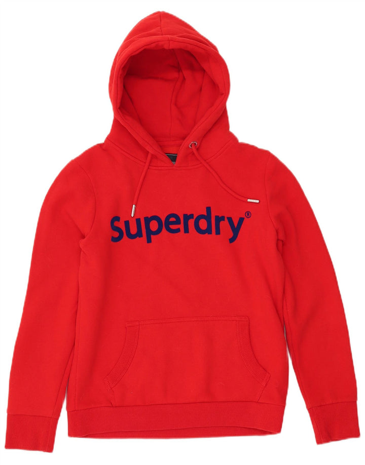 SUPERDRY Ženska majica s kapuljačom s grafičkim motivima UK 12 Srednje crveni pamuk