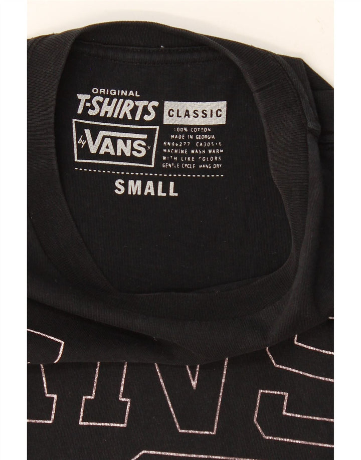 VANS Mens Graphic T-Shirt Top Small Black Cotton Vintage Vans and Second-Hand Vans from Messina Hembry 