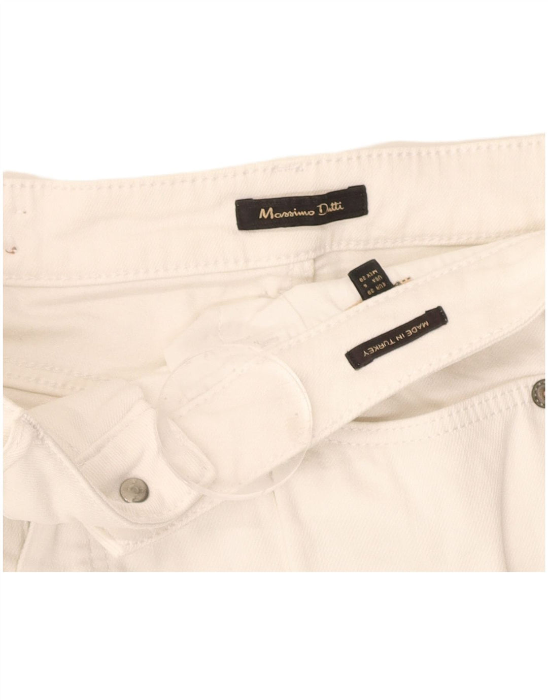 MASSIMO DUTTI Womens Straight Jeans EU 38 Small W28 L26 White