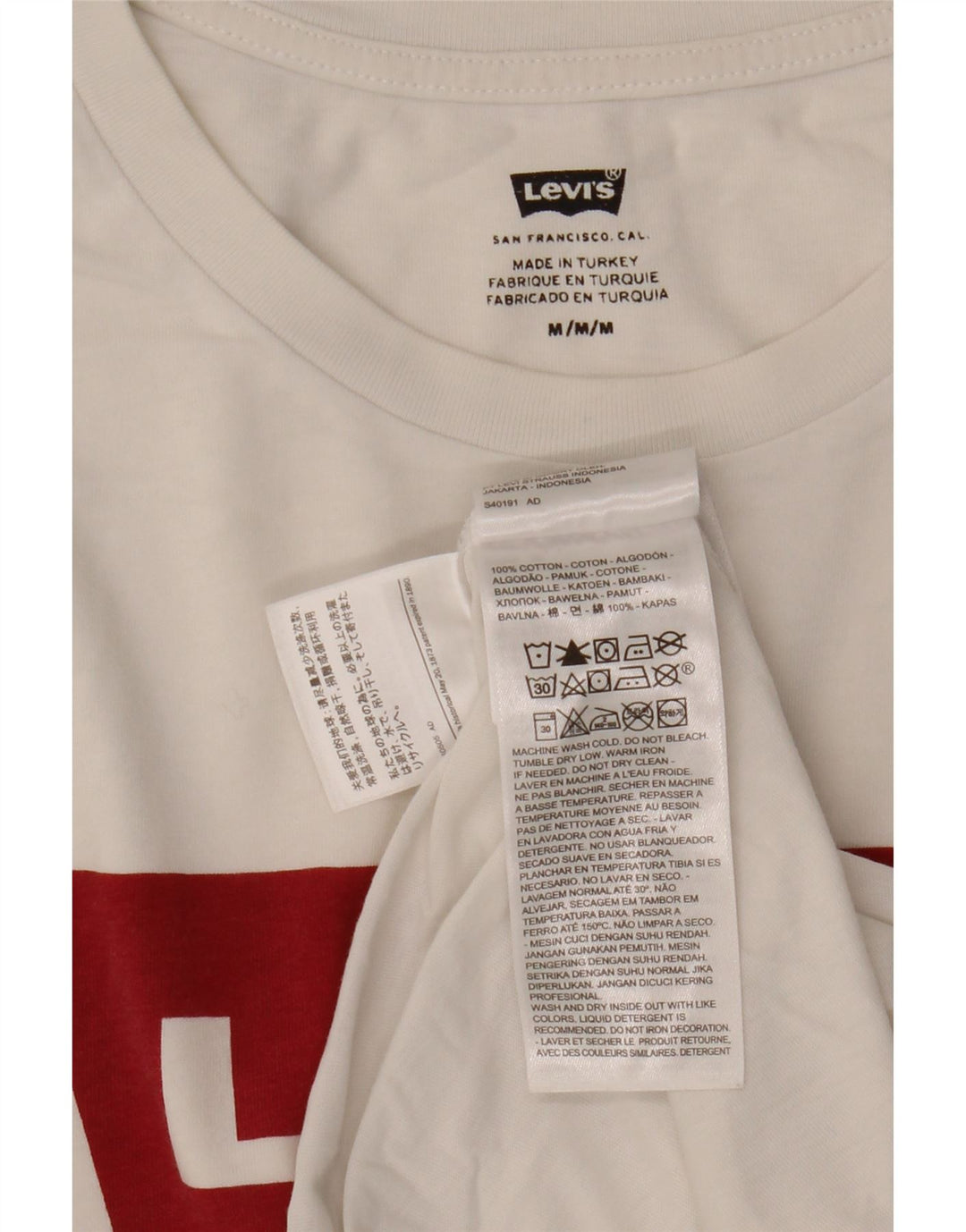 Levi's muška majica kratkih rukava s grafičkim motivima, srednji bijeli pamuk