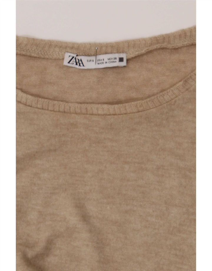Zara ženski prsluk UK 10 Small Beige Flecked
