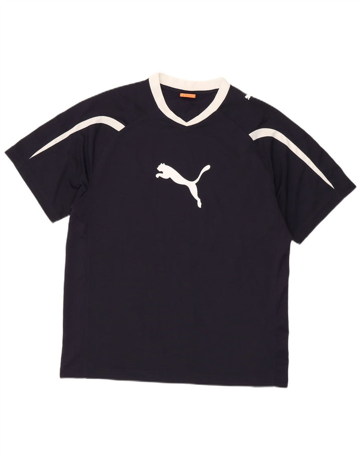 PUMA muška majica kratkih rukava s grafičkim motivima srednje tamnoplave boje od poliestera