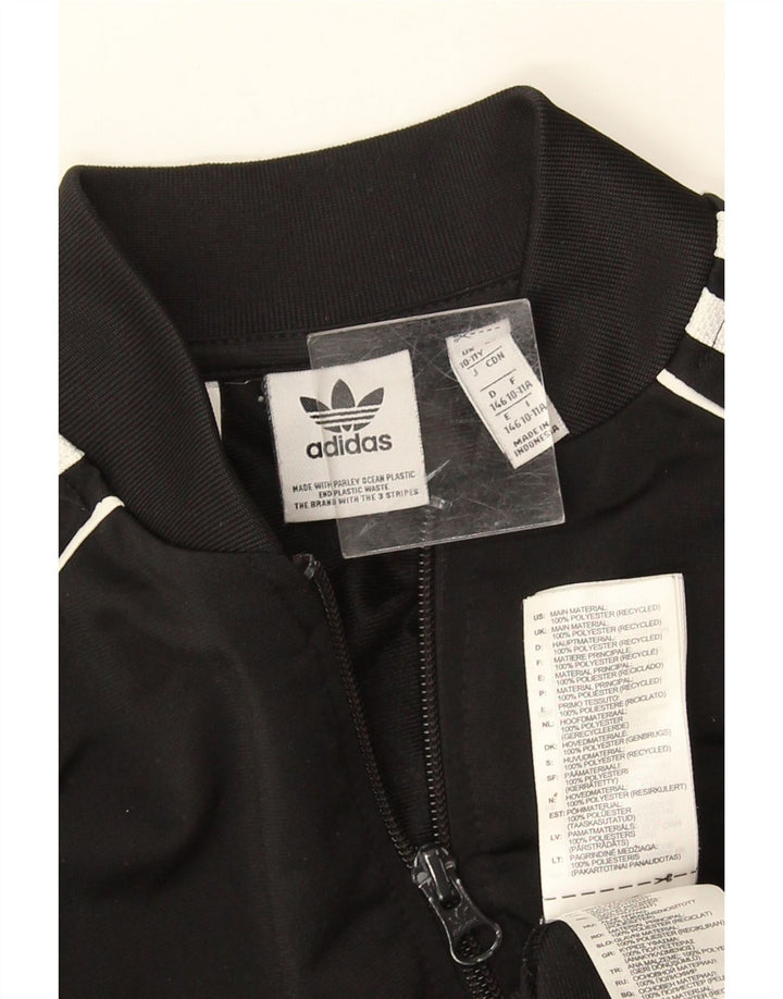 ADIDAS Gornja jakna trenirke za dječake 10-11 godina, crni poliester