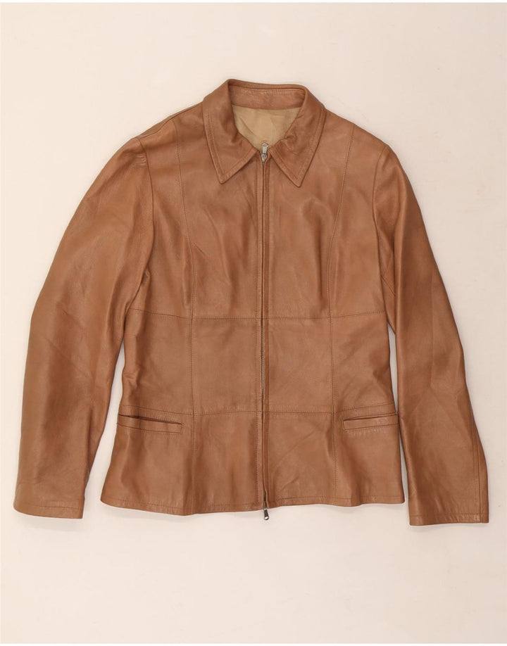 VINTAGE ženska kožna jakna IT 48 XL smeđa koža