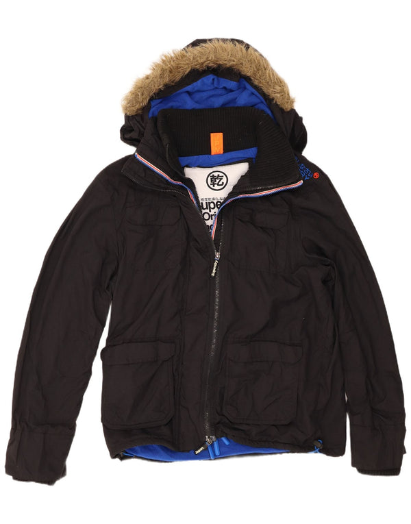 Superdry Mens The Windcheater Graphic Windbreaker Jacket UK 44 2XL Crna